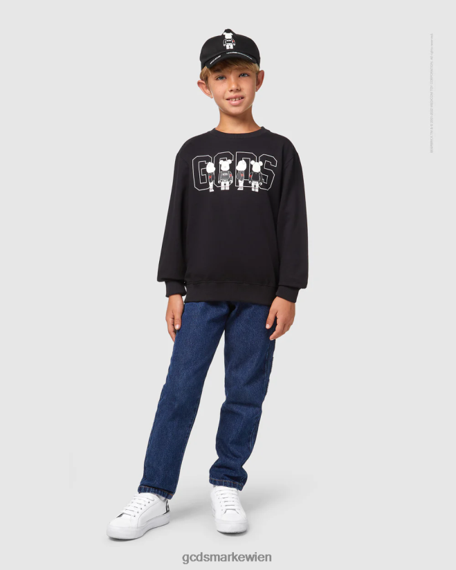 Junior-Rundhalsausschnitt GCDS x Be@rbrick Kinder Kleidung Schwarz V0XTXR705