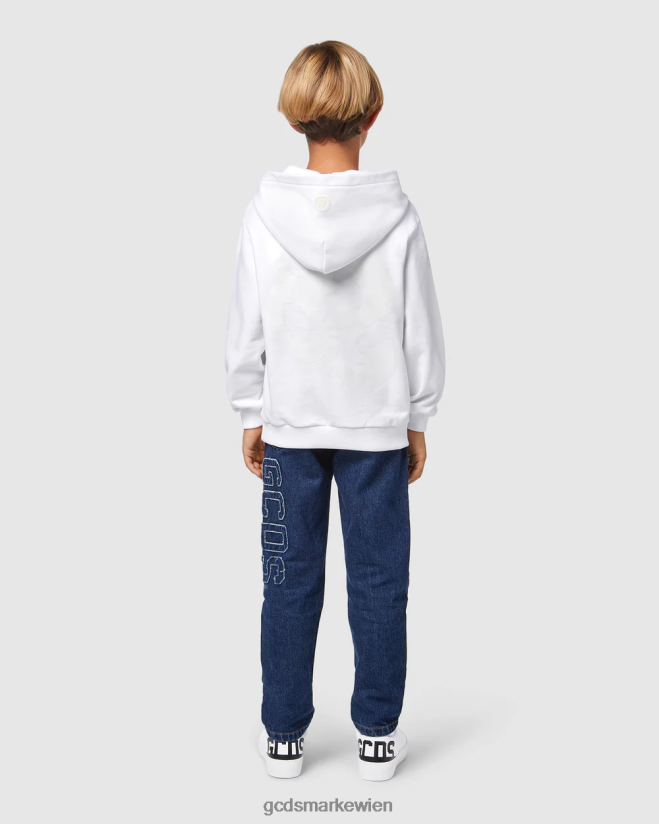 Kapuzenpullover mit Bliss-Logo für Kinder GCDS Kinder Kleidung Weiß V0XTXR675