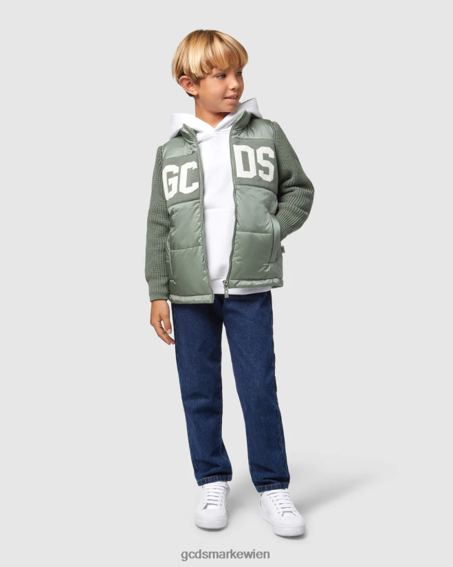 Kapuzenpullover mit Bliss-Logo für Kinder GCDS Kinder Kleidung Weiß V0XTXR675