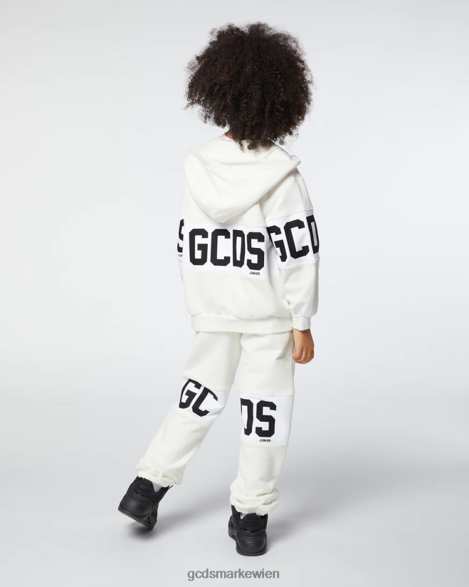 Kapuzenpullover mit Logoband für Kinder GCDS Kinder Kleidung cremefarben V0XTXR689
