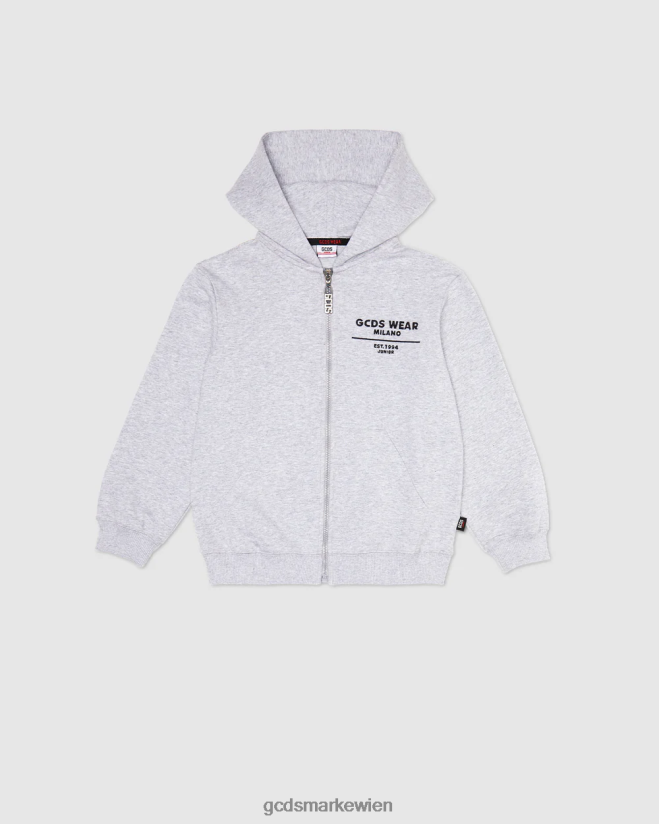 Kapuzenpullover mit Reißverschluss für den Junior-College-Bereich GCDS Kinder Kleidung grau V0XTXR672