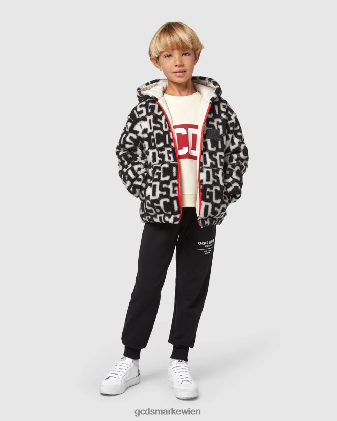 Rundhalsausschnitt mit Junior-Logoband GCDS Kinder Kleidung Schaumgrau V0XTXR677