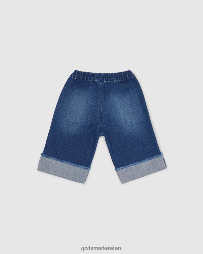 Baby-Herz-Denim-Jeans GCDS Kinder Kleidung hellblau V0XTXR621