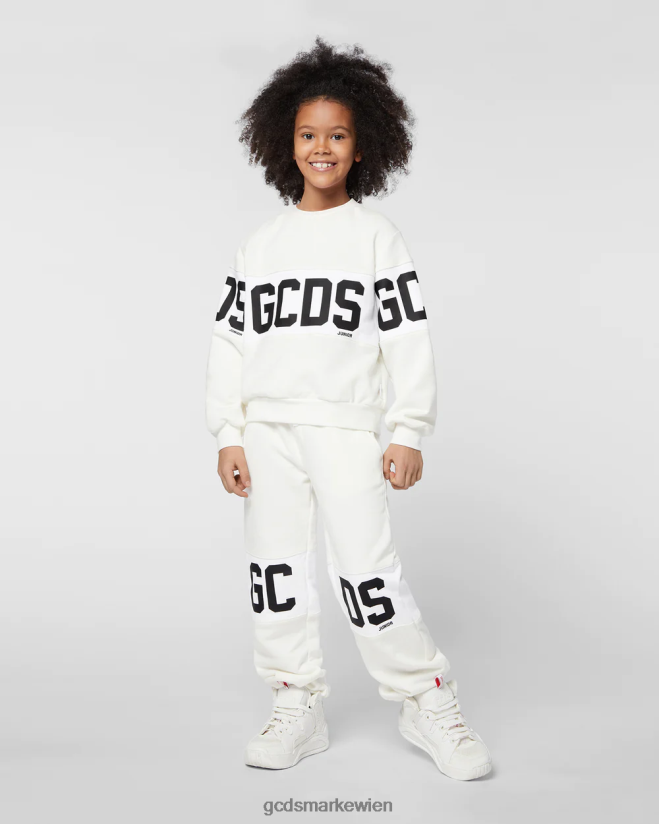 Jogginghose mit Logoband für Kinder GCDS Kinder Kleidung cremefarben V0XTXR743
