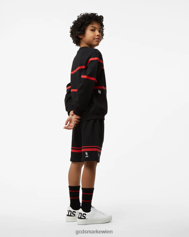 Junior-Bermuda mit niedrigem Logoband GCDS Kinder Kleidung Schwarz V0XTXR754