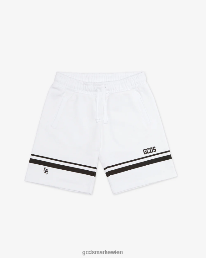 Junior-Bermuda mit niedrigem Logoband GCDS Kinder Kleidung Weiß V0XTXR757