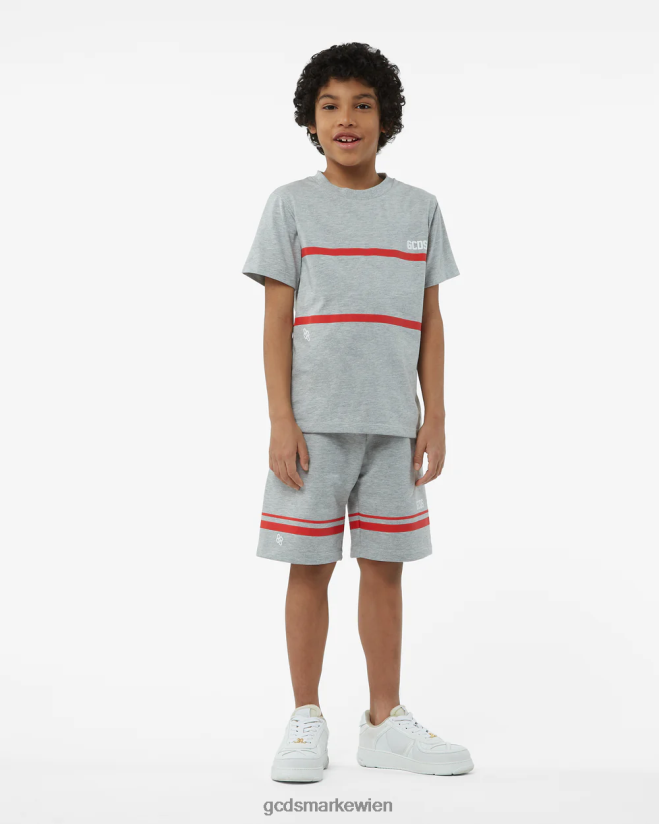 Junior-Bermuda mit niedrigem Logoband GCDS Kinder Kleidung grau V0XTXR753