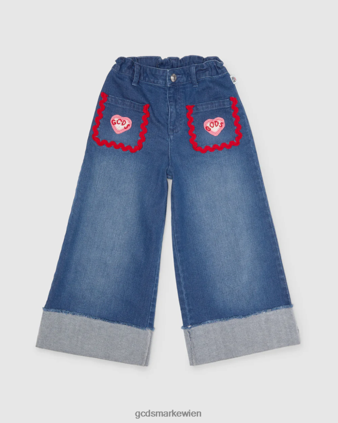 Junior-Herz-Jeanshose GCDS Kinder Kleidung hellblau V0XTXR815