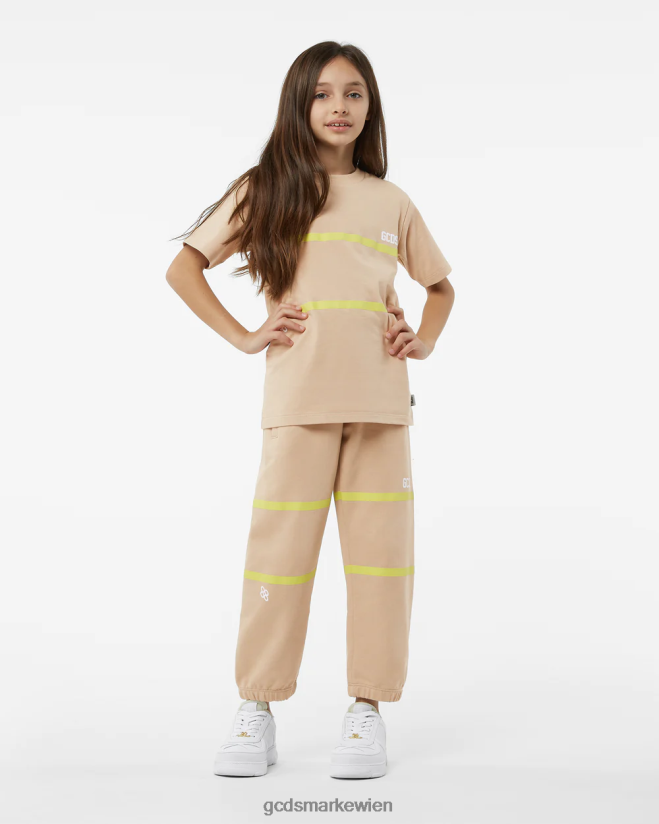 Junior-Jogginghose mit niedrigem Logoband GCDS Kinder Kleidung Beige V0XTXR751