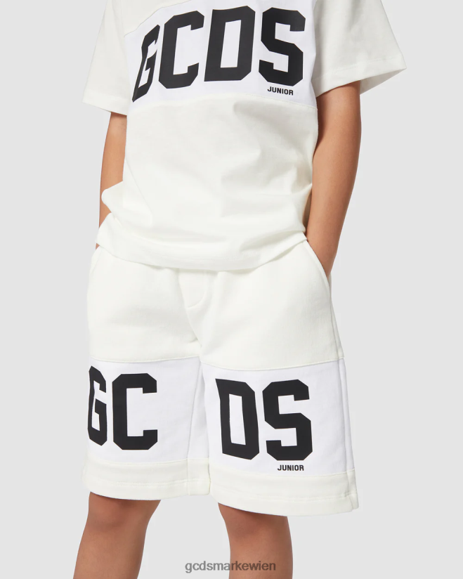 Junior-Shorts mit Logoband GCDS Kinder Kleidung cremefarben V0XTXR747