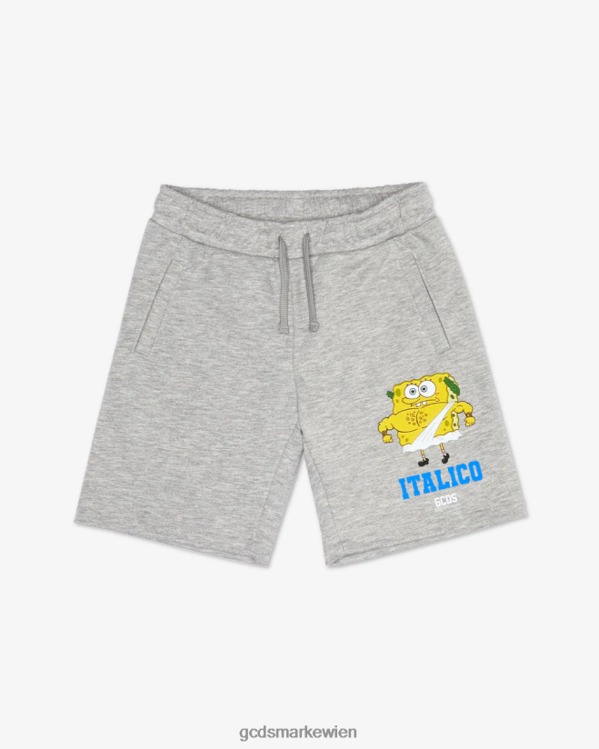Junior SpongeBob Italico Bermuda GCDS Kinder Kleidung grau V0XTXR760