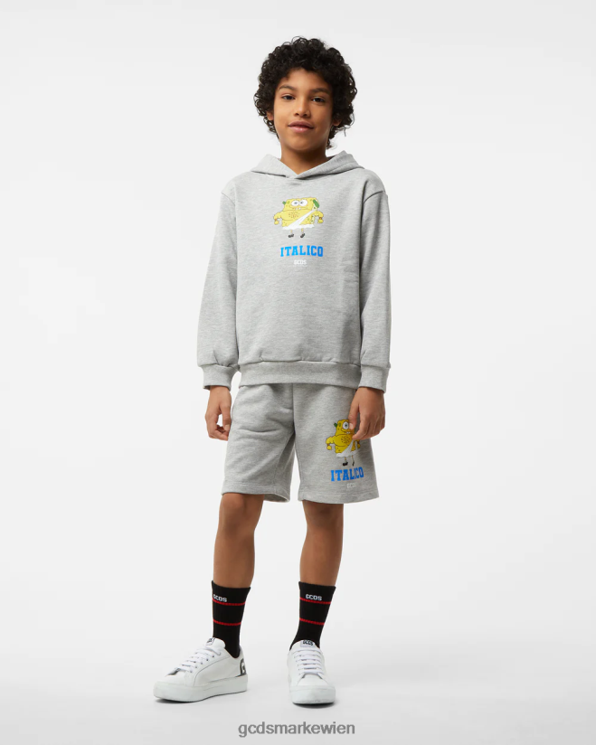 Junior SpongeBob Italico Bermuda GCDS Kinder Kleidung grau V0XTXR760