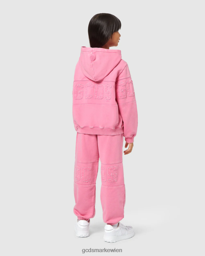 Überfärbte Junior-Sweathose mit Logoband GCDS Kinder Kleidung Wiege rosa V0XTXR739