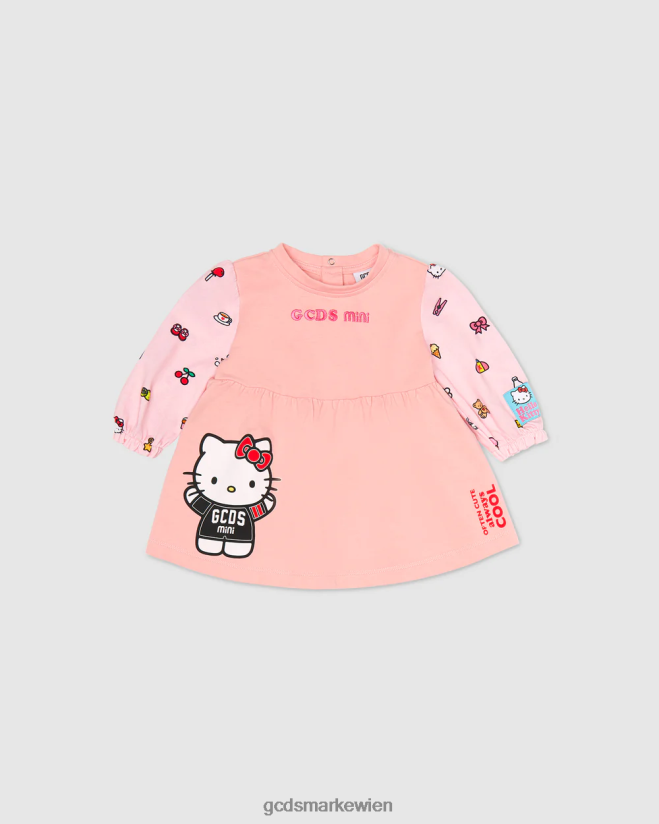 Baby-Hallo-Kitty-Kleid GCDS Kinder Kleidung Rosa V0XTXR618