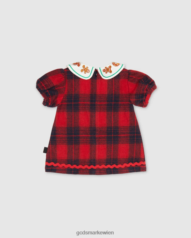 Baby-Tartan-Kleid GCDS Kinder Kleidung Mehrfarbig V0XTXR619