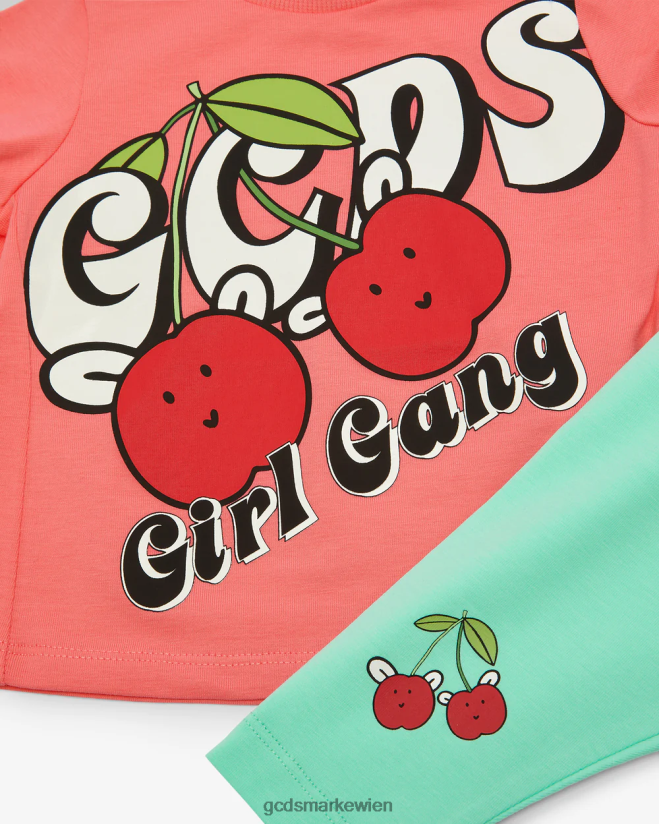Baby-Kirsch-T-Shirt und Leggings-Set GCDS Kinder Kleidung Mehrfarbig V0XTXR609