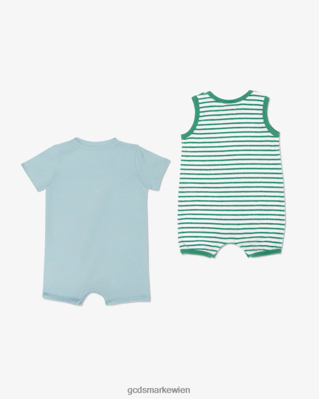 Zweiteiliges Baby-Strampler-Set „Frosch“. GCDS Kinder Kleidung hellblau V0XTXR588