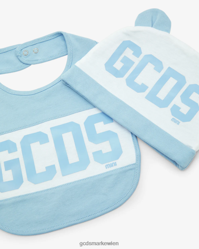 Zweiteiliges Babyset mit Logoband GCDS Kinder Kleidung Engelsblau V0XTXR586