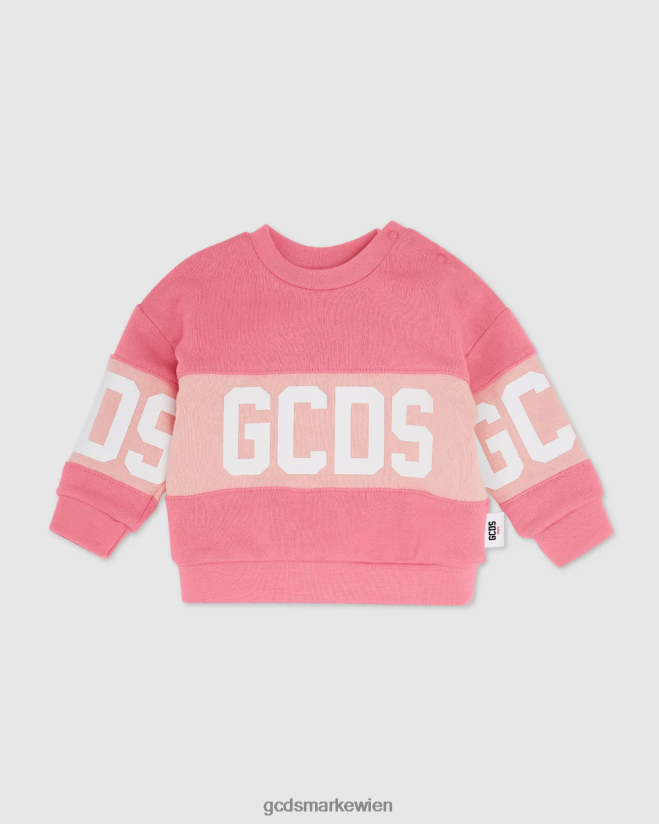 Kapuzenpullover mit Baby-Logomotiv GCDS Kinder Kleidung Wiege rosa V0XTXR612