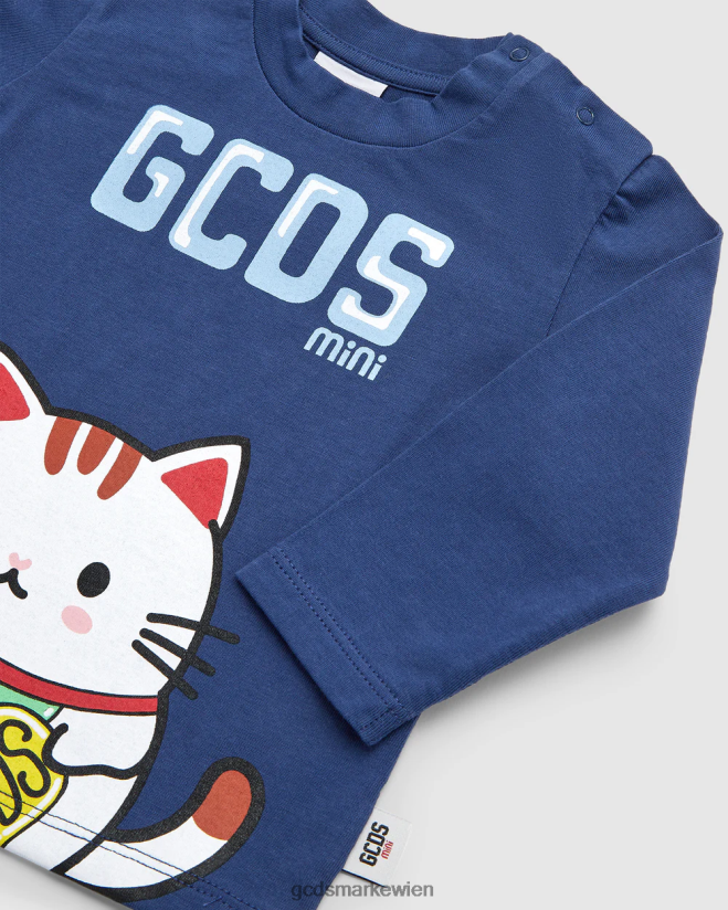 Baby-Kittho-T-Shirt GCDS Kinder Kleidung Blau V0XTXR629