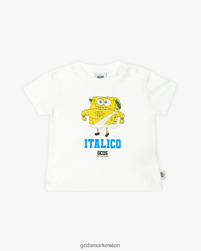 Baby-Spongebob-Italico-T-Shirt GCDS Kinder Kleidung Weiß V0XTXR642