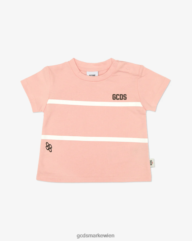 Baby-T-Shirt mit Logo und niedrigem Bund GCDS Kinder Kleidung Rosa V0XTXR639