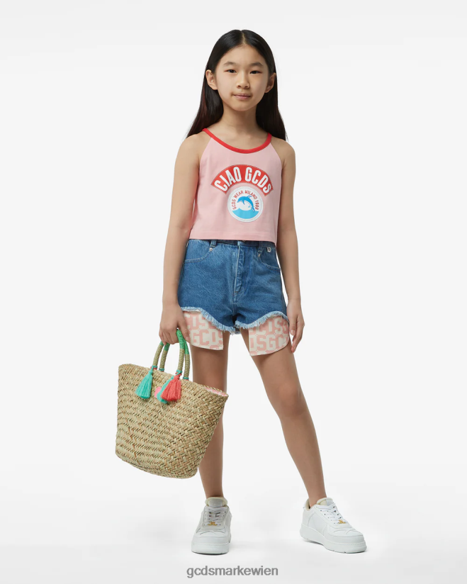 Junior-Tanktop „ciao“. GCDS Kinder Kleidung Rosa V0XTXR796