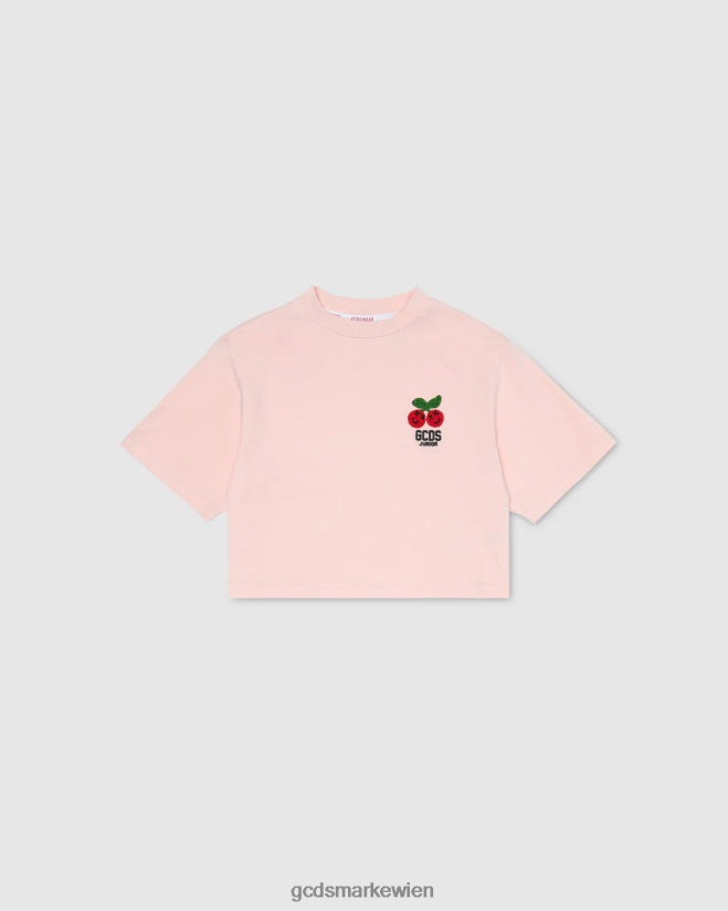 Kirsch-T-Shirt für Kinder GCDS Kinder Kleidung Rosa V0XTXR801