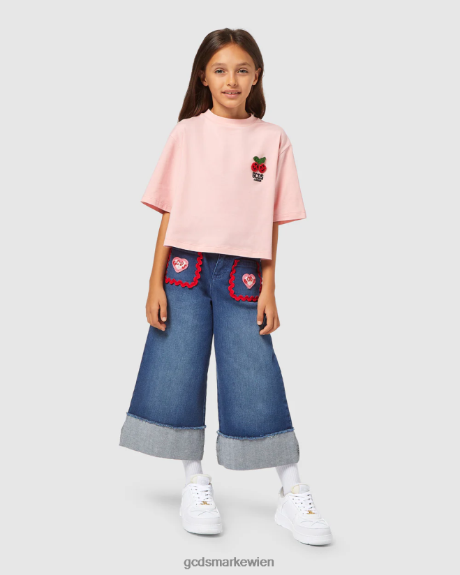 Kirsch-T-Shirt für Kinder GCDS Kinder Kleidung Rosa V0XTXR801