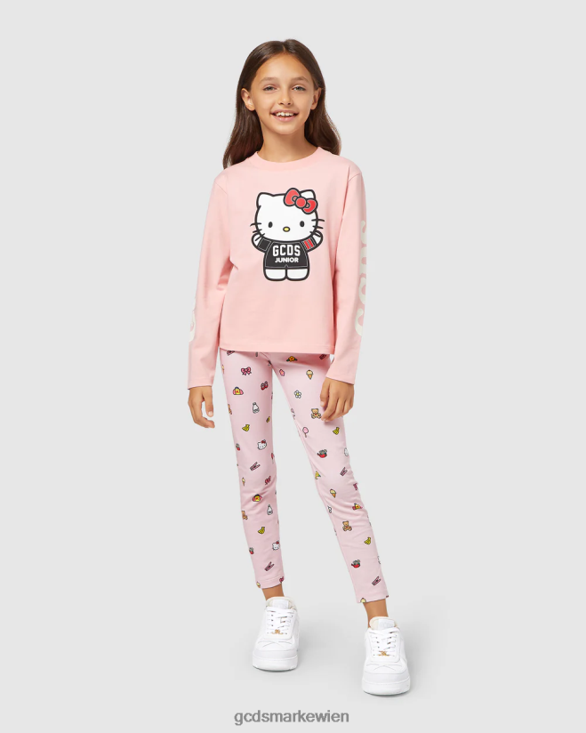 Langarm-T-Shirt „Hello Kitty“ für Junioren GCDS Kinder Kleidung Rosa V0XTXR799
