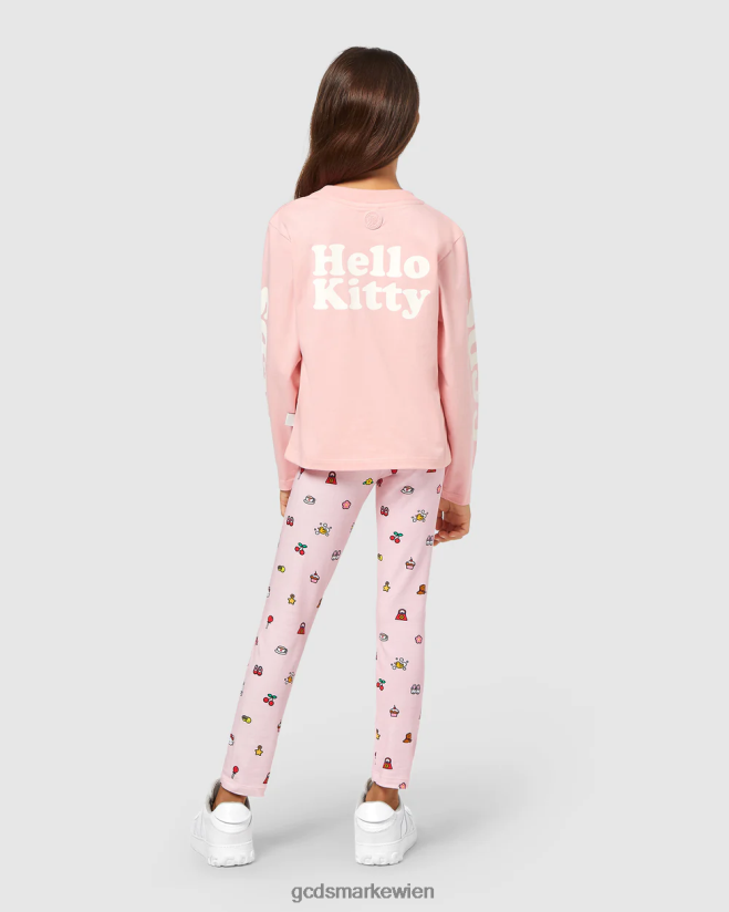 Langarm-T-Shirt „Hello Kitty“ für Junioren GCDS Kinder Kleidung Rosa V0XTXR799