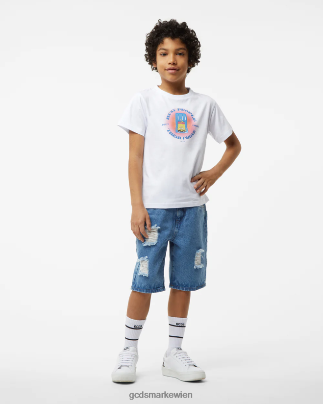 T-Shirt für Junior-Spongebob-Beschäftigte GCDS Kinder Kleidung Weiß V0XTXR715