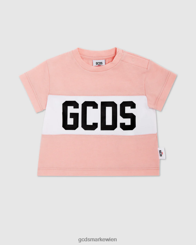 T-Shirt mit Baby-Logomotiv GCDS Kinder Kleidung Rosa V0XTXR636