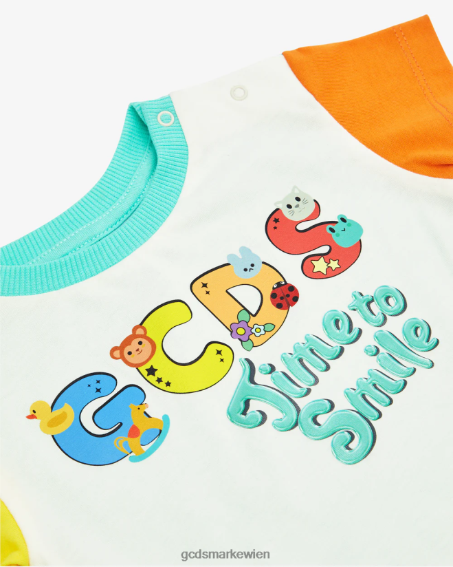 T-Shirt mit Tierbabys GCDS Kinder Kleidung Mehrfarbig V0XTXR641