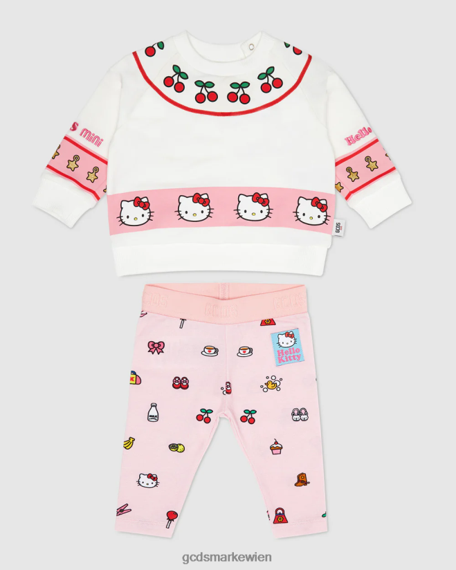 Baby-Hallo-Kitty-Trainingsanzug GCDS Kinder Kleidung Rosa V0XTXR592