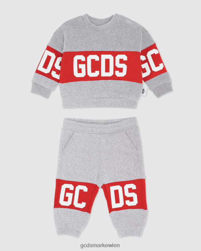 Baby-Trainingsanzug mit Logo-Motiv GCDS Kinder Kleidung grau V0XTXR601