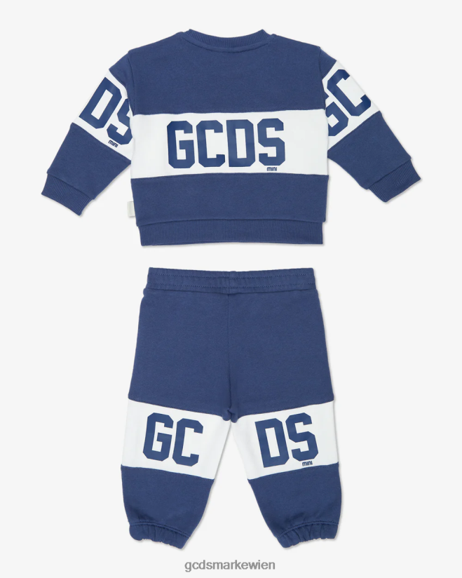 Baby-Trainingsanzug mit Logoband GCDS Kinder Kleidung Blau V0XTXR606