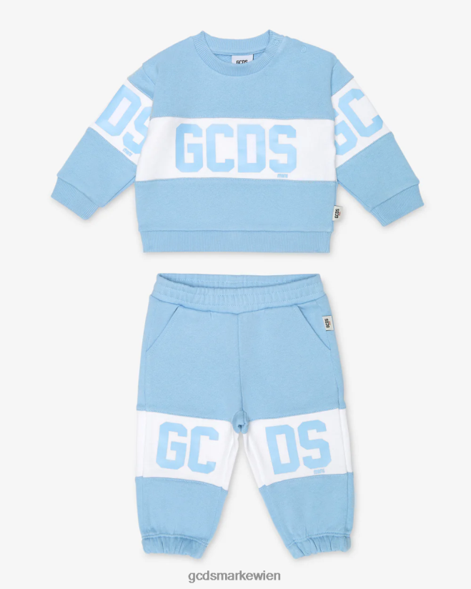 Baby-Trainingsanzug mit Logoband GCDS Kinder Kleidung Engelsblau V0XTXR607