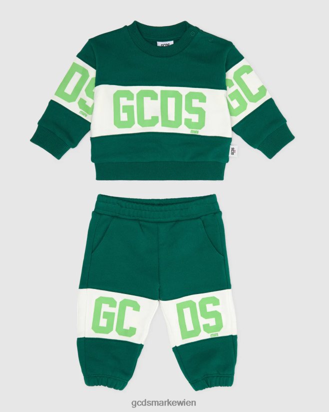 Baby-Trainingsanzug mit Logoband GCDS Kinder Kleidung Grün V0XTXR600