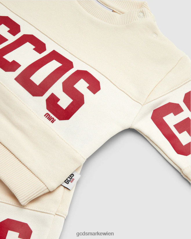 Baby-Trainingsanzug mit Logoband GCDS Kinder Kleidung Schaumgrau V0XTXR598