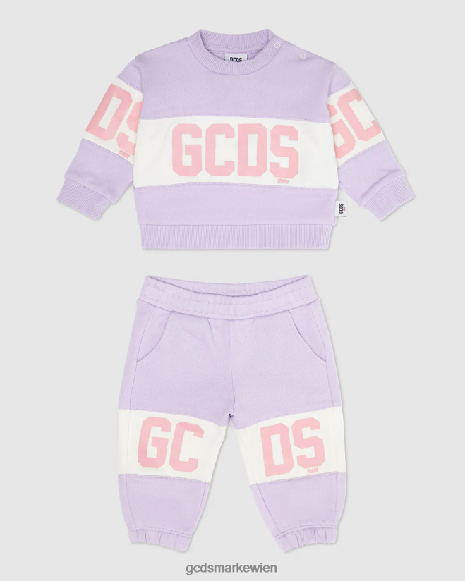 Baby-Trainingsanzug mit Logoband GCDS Kinder Kleidung lila V0XTXR594
