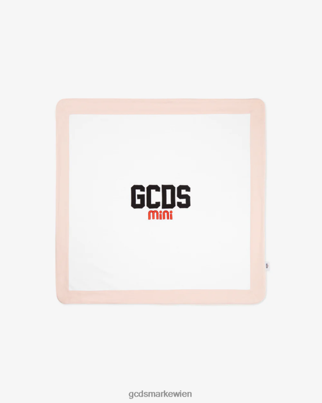 Babydecke aus Baumwolle mit Logo GCDS Kinder Zubehörteil Perlrose V0XTXR653