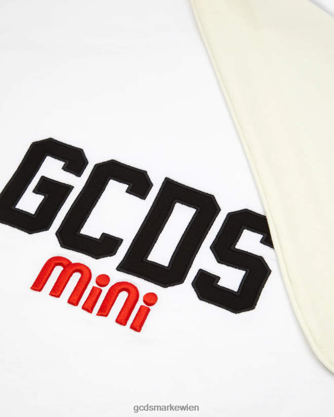 Babydecke aus Baumwolle mit Logo GCDS Kinder Zubehörteil cremefarben V0XTXR655