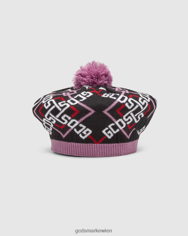 Junior-Mütze mit Schottenkaro und Bommel GCDS Kinder Zubehörteil Mehrfarbig V0XTXR764
