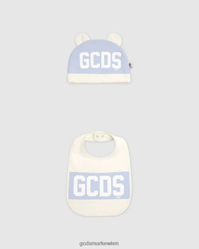 Zweiteiliges Babyset mit Logoband GCDS Kinder Kleidung Baby blau V0XTXR572