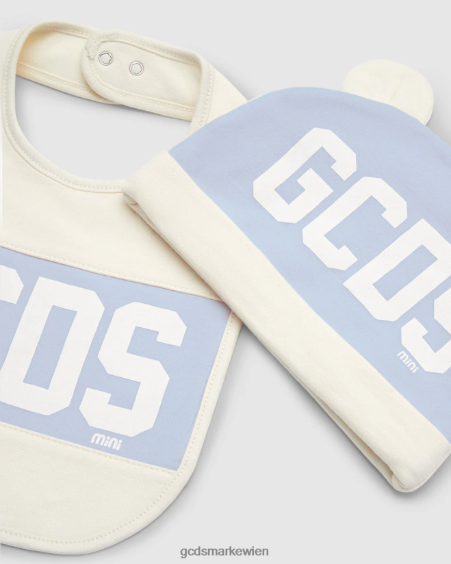 Zweiteiliges Babyset mit Logoband GCDS Kinder Kleidung Baby blau V0XTXR572