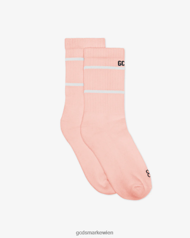 Niedrige Junior-Socken mit Logoband GCDS Kinder Zubehörteil Rosa V0XTXR772