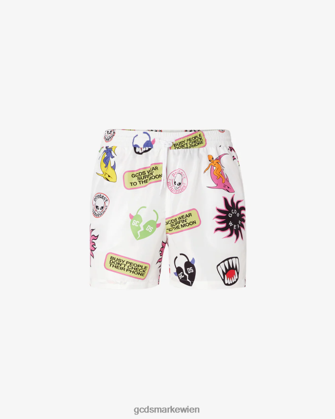 Allover-Surf-Wido-Badeshorts GCDS Männer Kleidung Mehrfarbig V0XTXR154