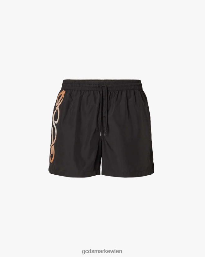 Badeshorts mit reflektierendem Logo-Print GCDS Männer Kleidung Schwarz V0XTXR151