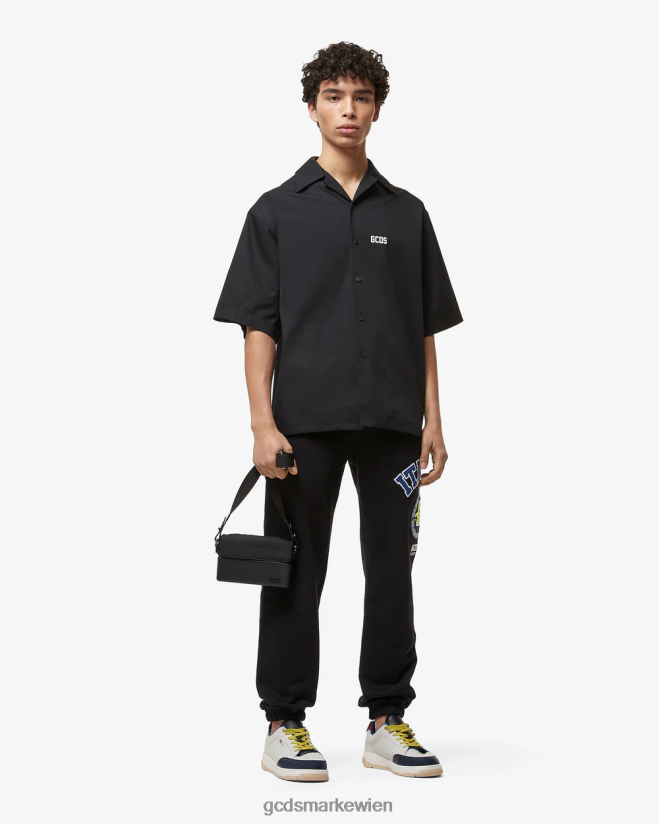 Basic-Jogginghose mit Spongebob-Italico-Print GCDS Männer Kleidung Schwarz V0XTXR131